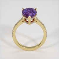 5.01 Ct. Purple Sapphire Ring, 10K Yellow Gold 3