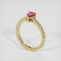 1.08 Ct. Padparadscha Sapphire Ring, 14K Yellow Gold 2