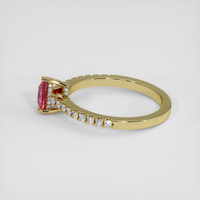 1.08 Ct. Padparadscha Sapphire Ring, 14K Yellow Gold 4