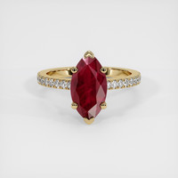 2.64 Ct. Ruby Ring, 14K Yellow Gold 1
