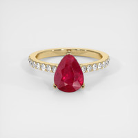 2.03 Ct. Ruby Ring, 14K Yellow Gold 1