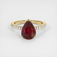 3.01 Ct. Ruby Ring, 14K Yellow Gold 1