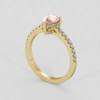 1.16 Ct. Padparadscha Sapphire Ring, 14K Yellow Gold 2