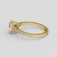 1.16 Ct. Padparadscha Sapphire Ring, 14K Yellow Gold 4