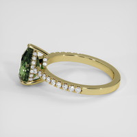 3.00 Ct. Green Sapphire Ring, 14K Yellow Gold 4