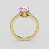 4.11 Ct. Purplish Pink Sapphire Ring, 14K Yellow Gold 3