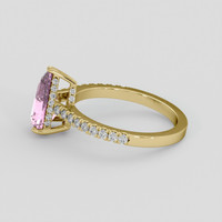 4.11 Ct. Purplish Pink Sapphire Ring, 14K Yellow Gold 4