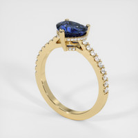 1.92 Ct. Blue Sapphire Ring, 18K Yellow Gold 2