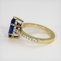3.03 Ct. Blue Sapphire Ring, 18K Yellow Gold 4