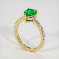 1.61 Ct. Emerald Ring, 18K Yellow Gold 2