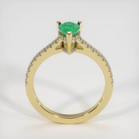 0.61 Ct. Emerald  Ring - 18K Yellow Gold