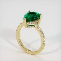 3.38 Ct. Emerald Ring, 18K Yellow Gold 2