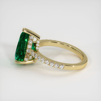 3.38 Ct. Emerald Ring, 18K Yellow Gold 4