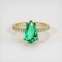 1.83 Ct. Emerald  Ring - 18K Yellow Gold