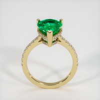 3.07 Ct. Emerald Ring, 18K Yellow Gold 3