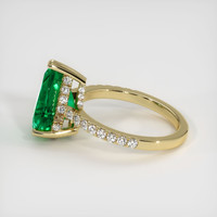 3.07 Ct. Emerald Ring, 18K Yellow Gold 4