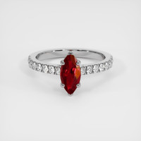 0.76 Ct. Ruby Ring, 18K Yellow Gold 1