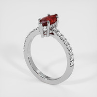 0.76 Ct. Ruby Ring, 18K Yellow Gold 2