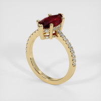 2.64 Ct. Ruby Ring, 18K Yellow Gold 2