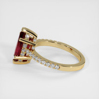 2.64 Ct. Ruby Ring, 18K Yellow Gold 4