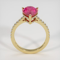 3.57 Ct. Ruby Ring, 18K Yellow Gold 3