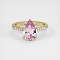 3.00 Ct. Pink Sapphire Ring, 18K Yellow Gold 1