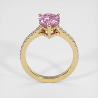 3.00 Ct. Pink Sapphire Ring, 18K Yellow Gold 3