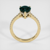 2.49 Ct. Bluish Green Sapphire Ring, 18K Yellow Gold 3