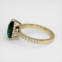 2.49 Ct. Bluish Green Sapphire Ring, 18K Yellow Gold 4