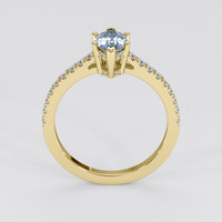 0.97 Ct. Blue Sapphire Ring, 18K Yellow Gold 3