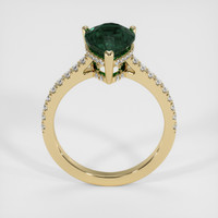 3.27 Ct. Bluish Green Sapphire Ring, 18K Yellow Gold 3