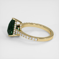 3.27 Ct. Bluish Green Sapphire Ring, 18K Yellow Gold 4