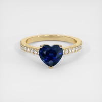 2.07 Ct. Sapphire Ring, 18K Yellow Gold 1
