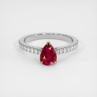 1.02 Ct. Ruby Ring, 14K Yellow & White 1