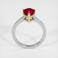 2.04 Ct. Ruby Ring, 14K Yellow & White 3