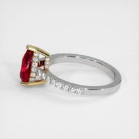 2.04 Ct. Ruby Ring, 14K Yellow & White 4