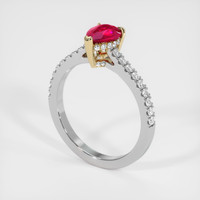 1.02 Ct. Ruby Ring, 14K Yellow & White 2