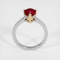 2.07 Ct. Ruby Ring, 14K Yellow & White 3