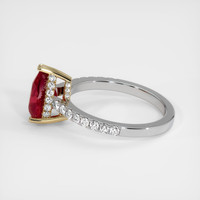 2.07 Ct. Ruby Ring, 14K Yellow & White 4