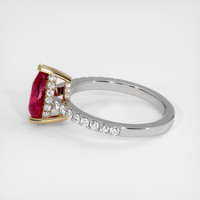 2.03 Ct. Ruby Ring, 14K Yellow & White 4