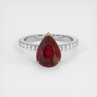 3.01 Ct. Ruby Ring, 14K Yellow & White 1