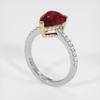 3.01 Ct. Ruby Ring, 14K Yellow & White 2