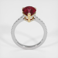 3.01 Ct. Ruby Ring, 14K Yellow & White 3