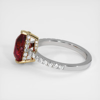 3.01 Ct. Ruby Ring, 14K Yellow & White 4