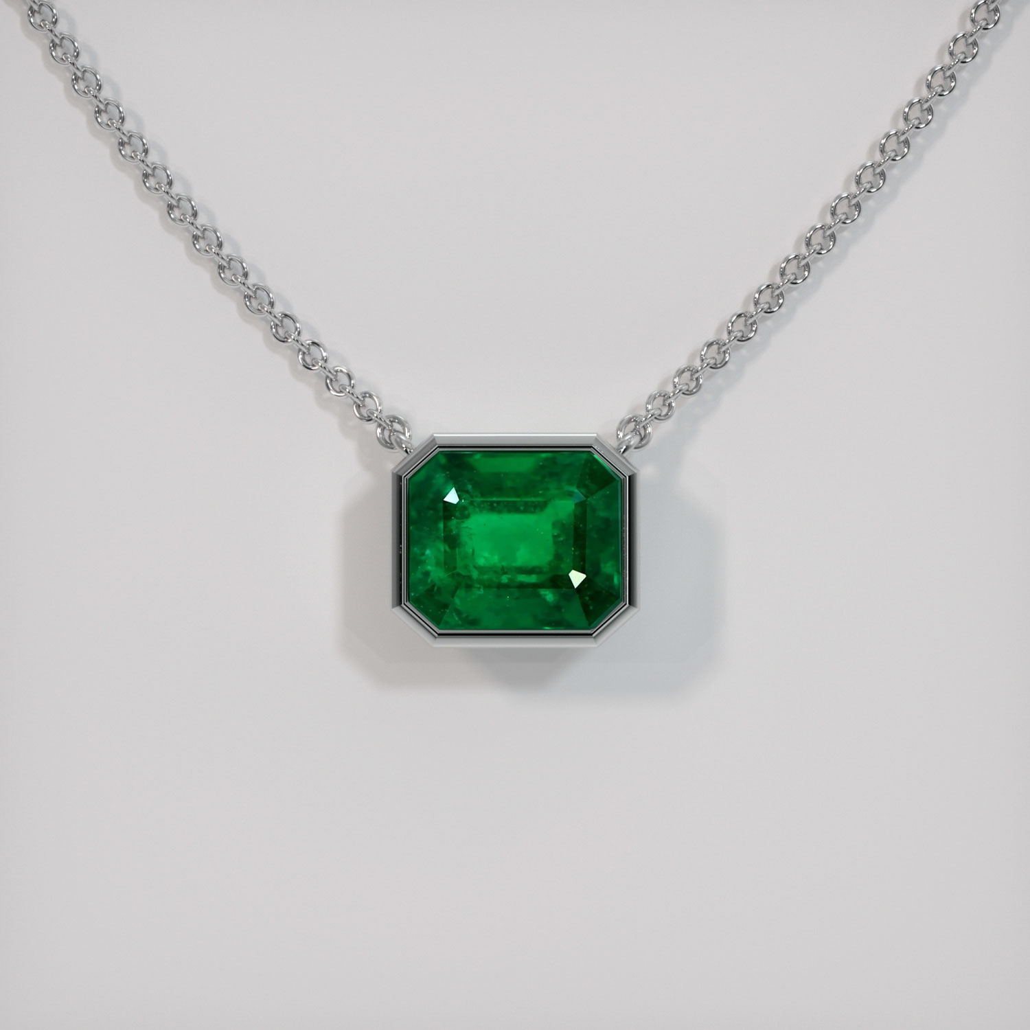 14k White Gold and Emerald Pendant – Magee Jewelry