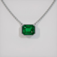 5.21 Ct. Emerald Necklace, Platinum 950 1