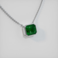 5.21 Ct. Emerald Necklace, Platinum 950 2
