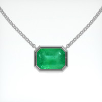 1.17 Ct. Emerald Necklace, Platinum 950 1
