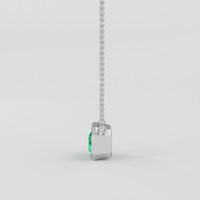 1.35 Ct. Emerald Necklace, Platinum 950 3