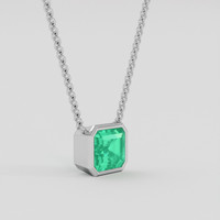2.23 Ct. Emerald Necklace, Platinum 950 2